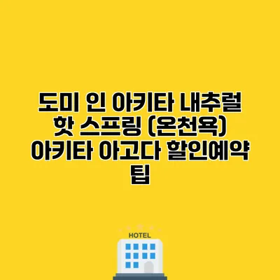 도미 인 아키타 내추럴 핫 스프링 (온천욕) 아키타 아고다 할인예약 팁