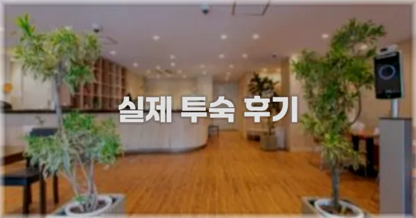 💬 실제 투숙 후기